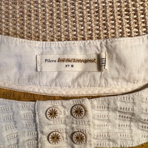 Yellow, cotton Pilcro shirt with 3/4 length sleeves - Picture 4 of 6